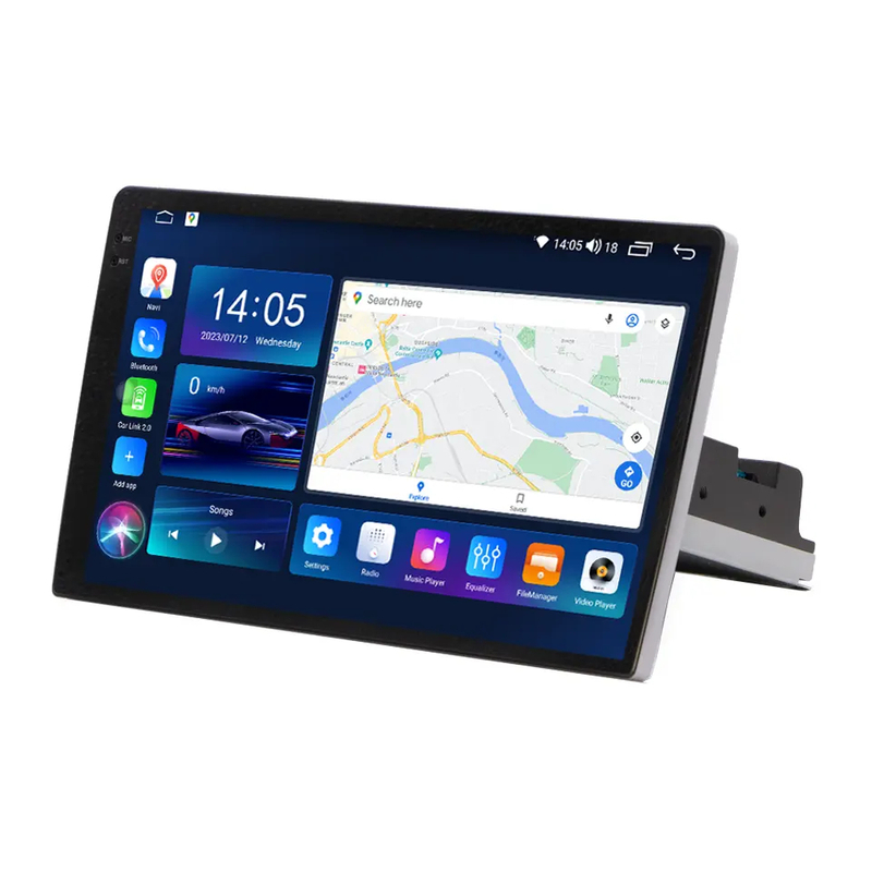 1Din 9/10 pulgadas Multimedia estéreo pantalla táctil Autoradio QELD2000 * 1200 reproductor de Audio de pantalla reproductor Android TS10 Quad Core Radio de coche