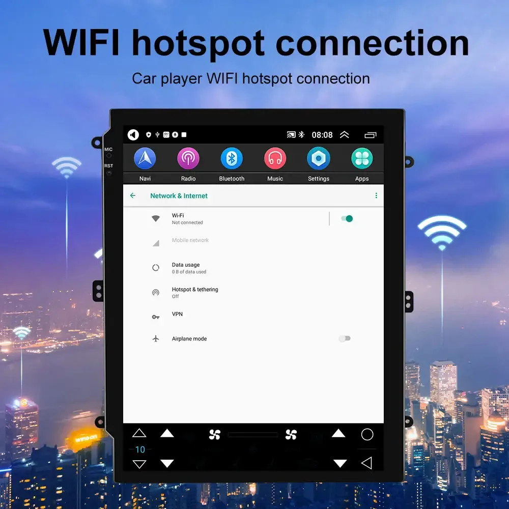 Naviyun 9,7 pulgadas Vertical estilo Tesla pantalla táctil Android reproductor Multimedia para coche con sistema Gps Android Radio para coche
