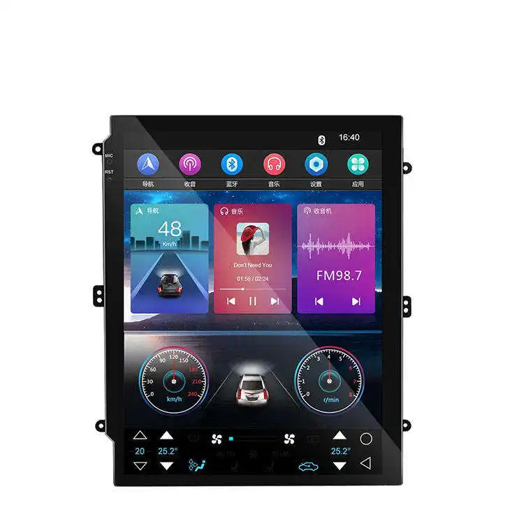 Naviyun 9,7 pulgadas Vertical estilo Tesla pantalla táctil Android reproductor Multimedia para coche con sistema Gps Android Radio para coche