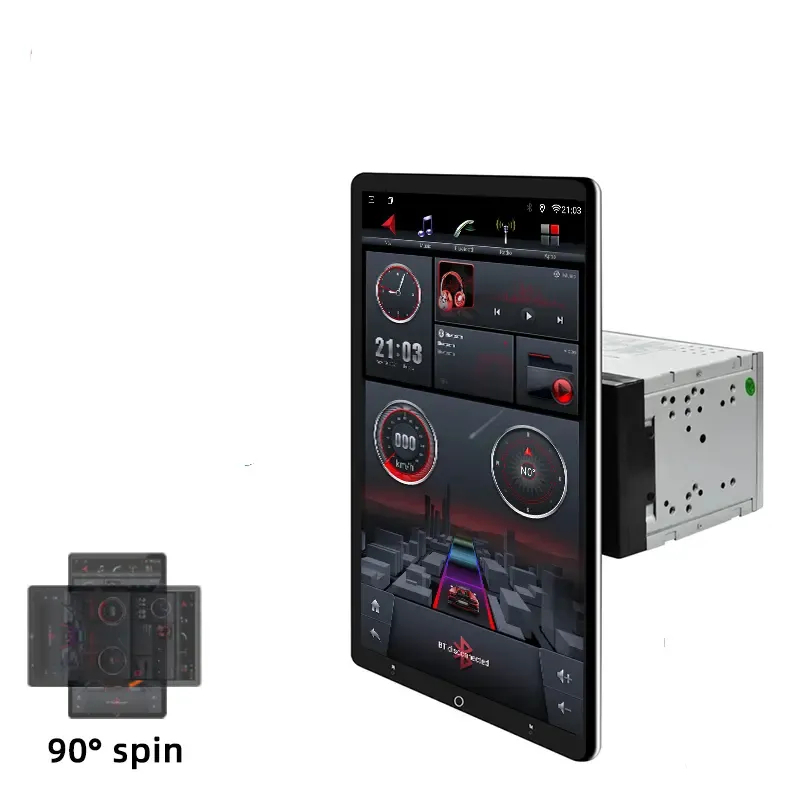 Reproductor de DVD de rotación estéreo para coche Android 12 Universal Android Radio de coche 13 pulgadas 2din doble reproductor de Dvd para coche navegación Gps