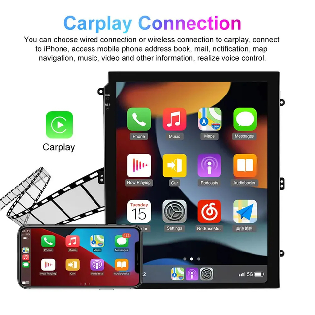 Naviyun 9,7 pulgadas Vertical estilo Tesla pantalla táctil Android reproductor Multimedia para coche con sistema Gps Android Radio para coche